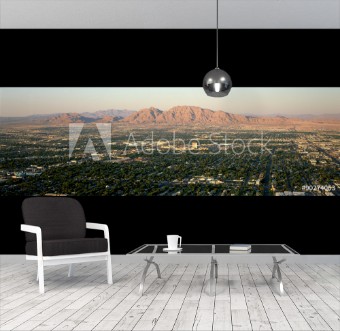 Picture of Panoramic view of Las Vegas Nevada Gambling City at sunset